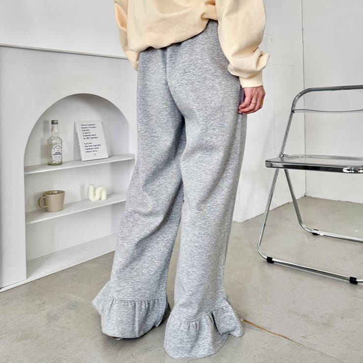 ワンポイントロゴ裾フリルパンツ | Outfitter lab | 詳細画像11 