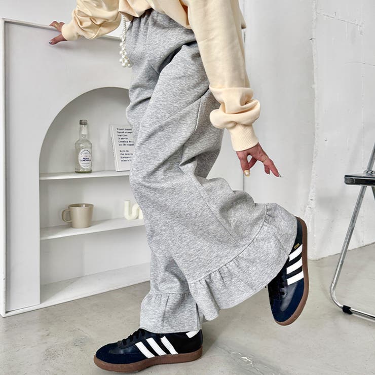 ワンポイントロゴ裾フリルパンツ | Outfitter lab | 詳細画像12 