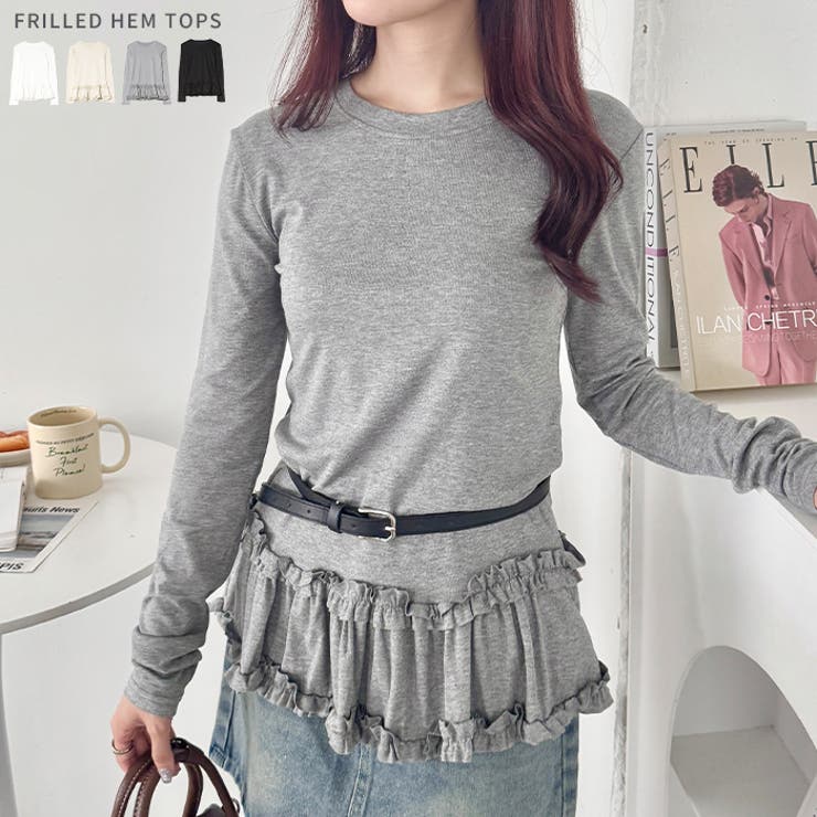 裾フリルトップス | Outfitter lab | 詳細画像1 
