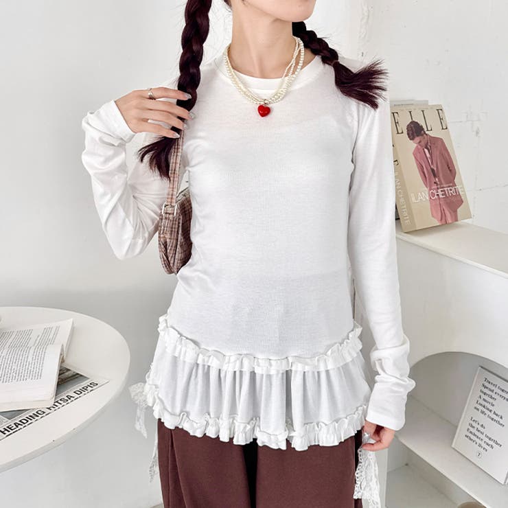 裾フリルトップス | Outfitter lab | 詳細画像7 