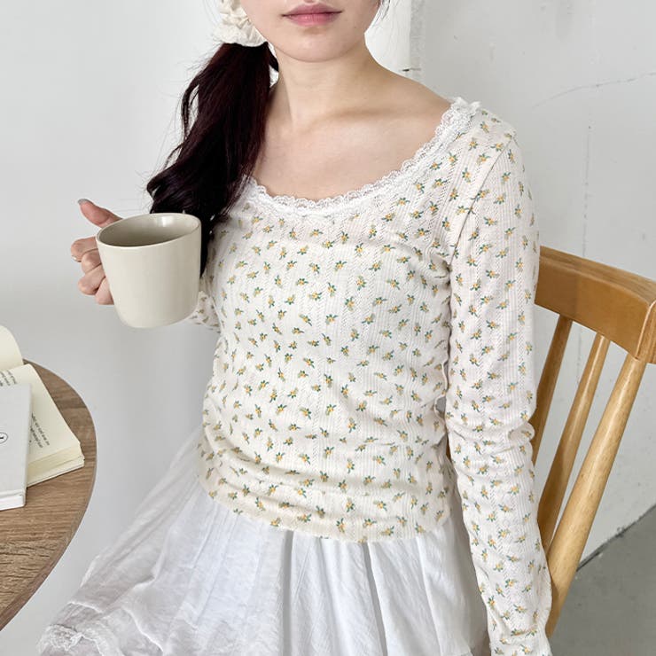 レース付きフラワートップス | Outfitter lab | 詳細画像18 