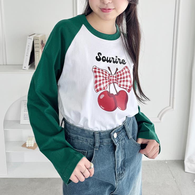チェリーリボンラグランTシャツ | Outfitter lab | 詳細画像18 
