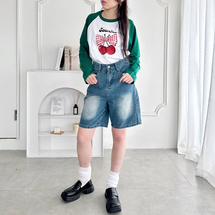 チェリーリボンラグランTシャツ | Outfitter lab | 詳細画像19 