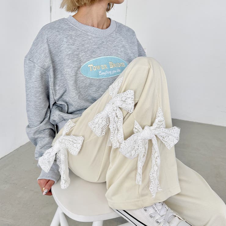 サイドレースリボンスウェットパンツ | Outfitter lab | 詳細画像8 