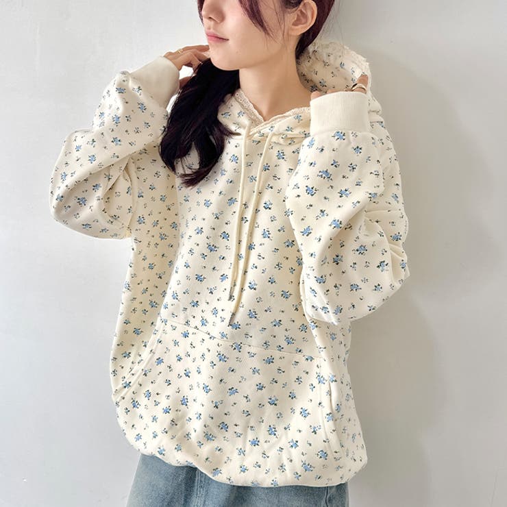 小花柄フーディートップス | Outfitter lab | 詳細画像11 