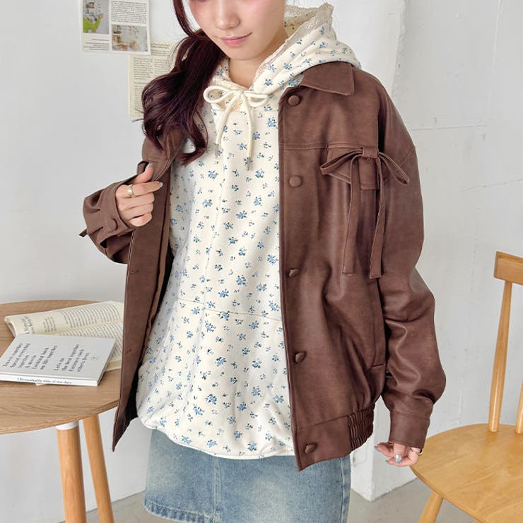 小花柄フーディートップス | Outfitter lab | 詳細画像12 