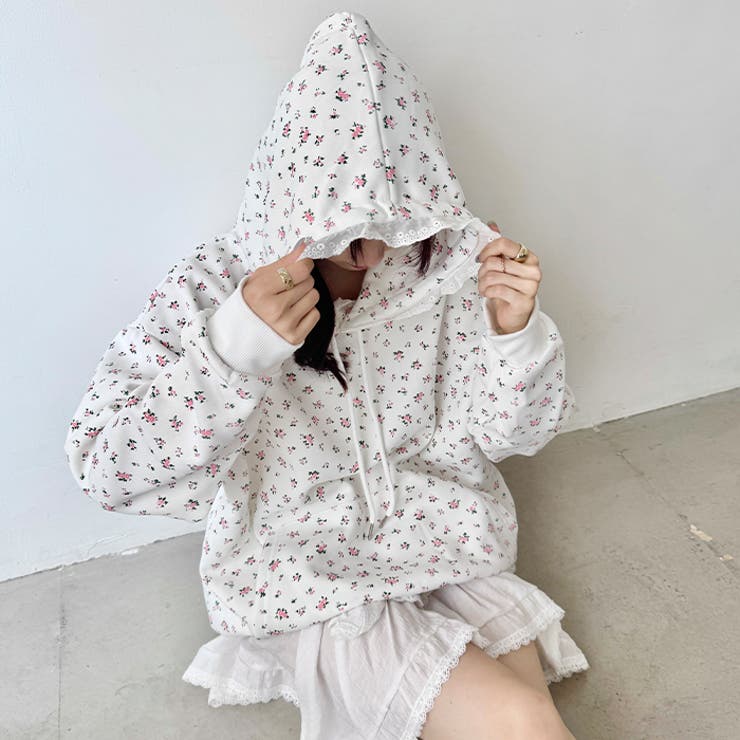 小花柄フーディートップス | Outfitter lab | 詳細画像8 