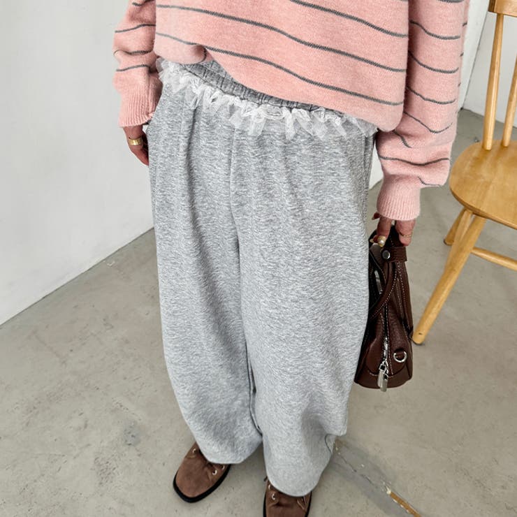 ウエストチュールレーススウェットパンツ | Outfitter lab | 詳細画像12 