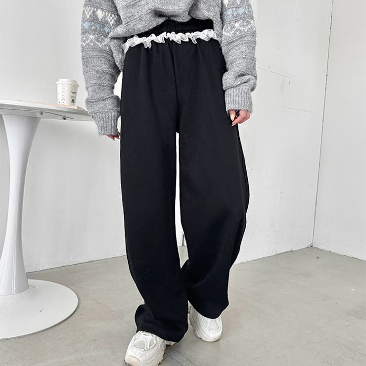 ウエストチュールレーススウェットパンツ | Outfitter lab | 詳細画像6 