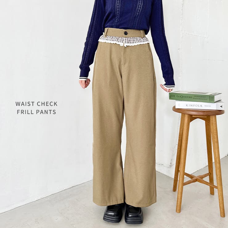 ウエストチェックフリルパンツ | Outfitter lab | 詳細画像1 