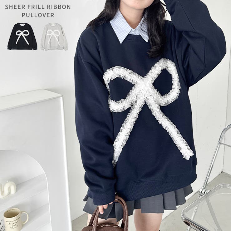 立体シアーフリルリボンプルオーバー[品番：OUTW0000773]｜Outfitter