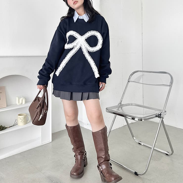 立体シアーフリルリボンプルオーバー[品番：OUTW0000773]｜Outfitter