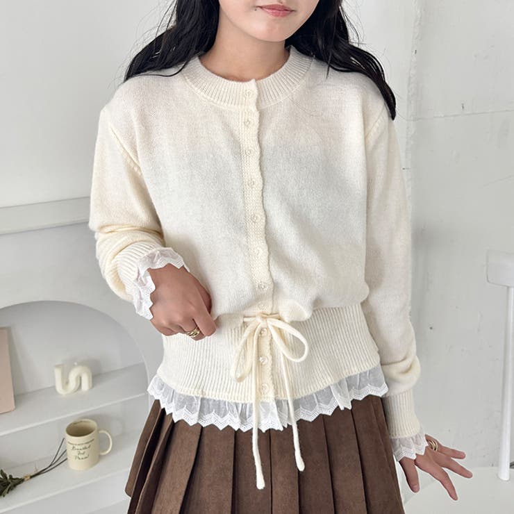 コットンレースリボンニットカーディガン | Outfitter lab | 詳細画像11 