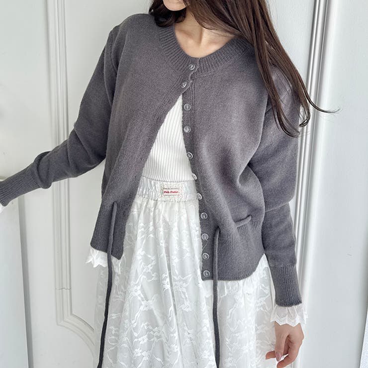 コットンレースリボンニットカーディガン | Outfitter lab | 詳細画像17 