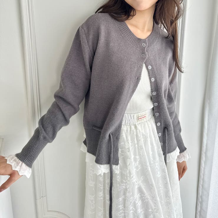 コットンレースリボンニットカーディガン | Outfitter lab | 詳細画像18 