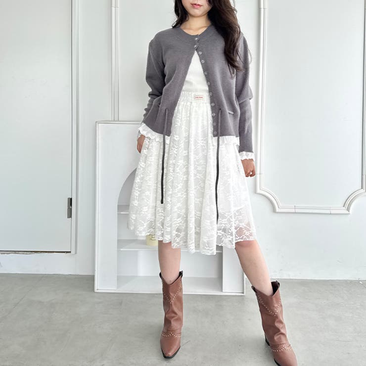 コットンレースリボンニットカーディガン | Outfitter lab | 詳細画像19 