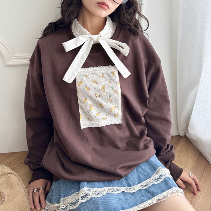 パッチワークレースプルオーバー | Outfitter lab | 詳細画像11 