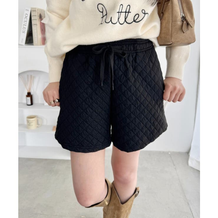 ブラック | キルティングショートパンツ | Outfitter lab