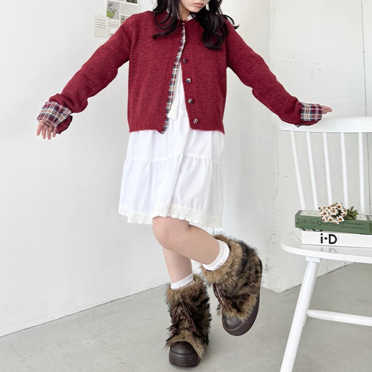 ネルチェックドッキングニットカーディガン | Outfitter lab | 詳細画像24 