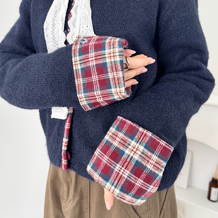 ネルチェックドッキングニットカーディガン | Outfitter lab | 詳細画像8 