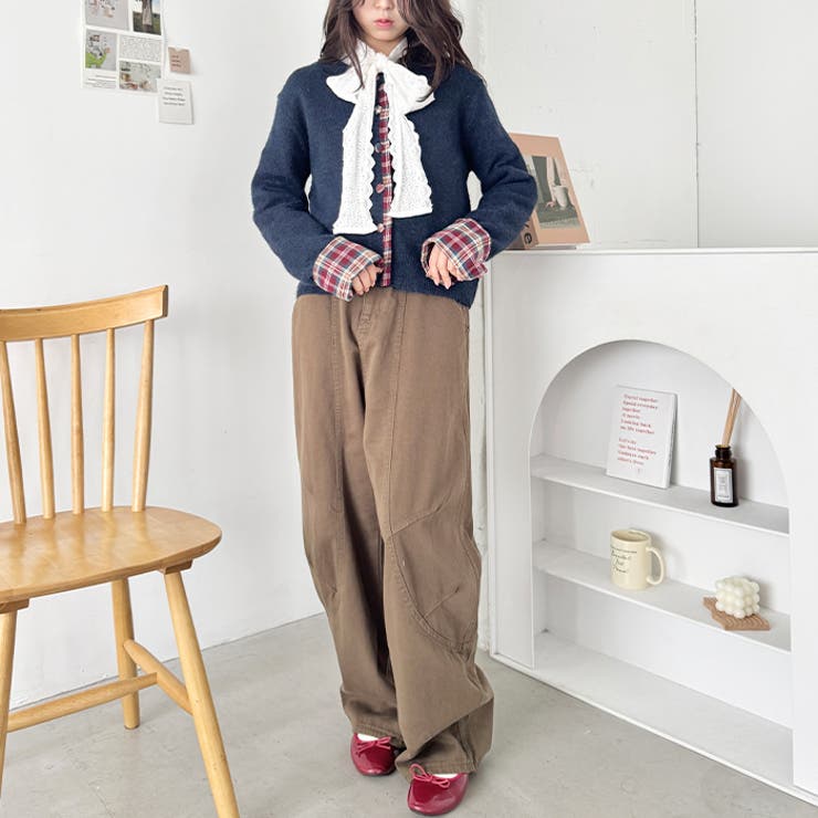 ネルチェックドッキングニットカーディガン | Outfitter lab | 詳細画像9 