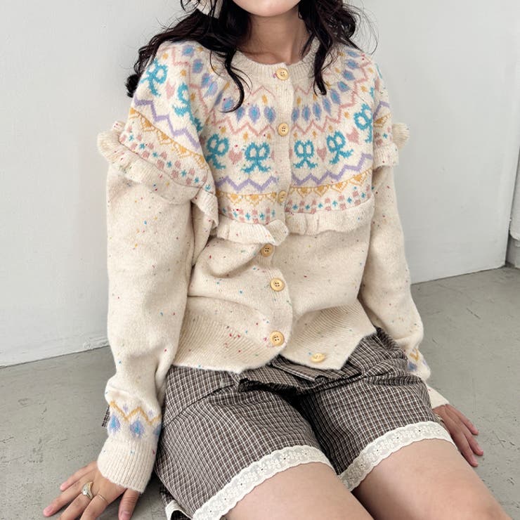 ラブリーリボンフリルカーディガン | Outfitter lab | 詳細画像13 