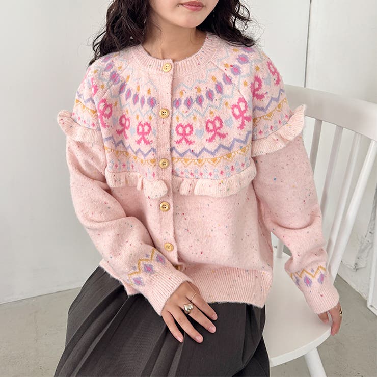 ラブリーリボンフリルカーディガン | Outfitter lab | 詳細画像17 