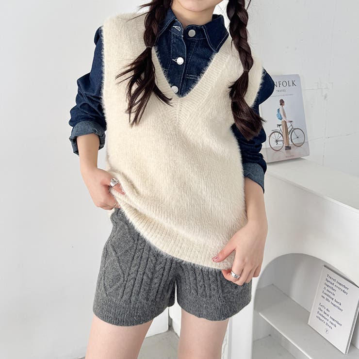 ケーブルニットホットパンツ | Outfitter lab | 詳細画像22 