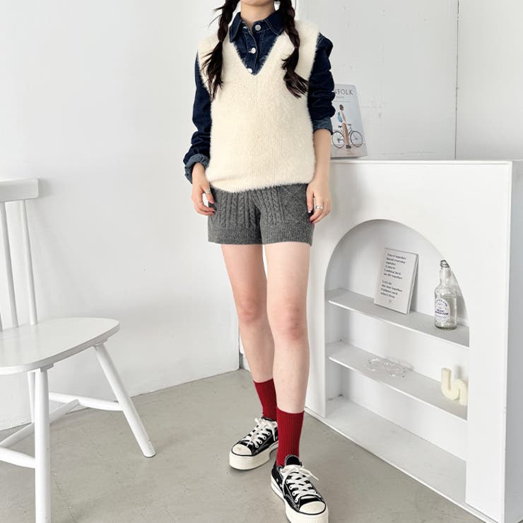 ケーブルニットホットパンツ | Outfitter lab | 詳細画像24 