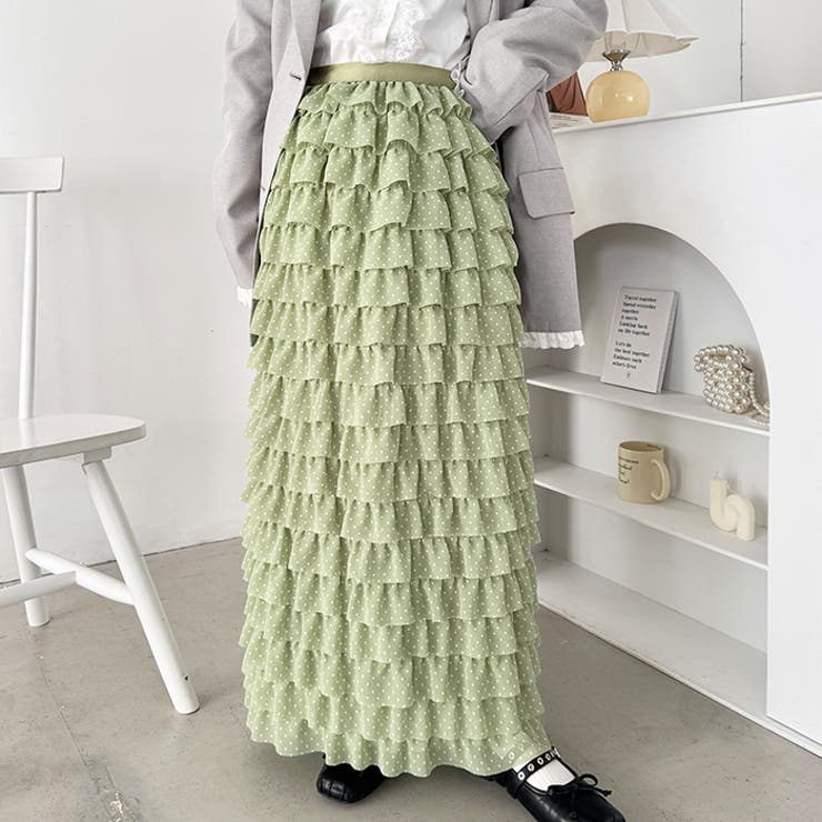 ドットフリフリボリュームロングスカート | Outfitter lab | 詳細画像11 