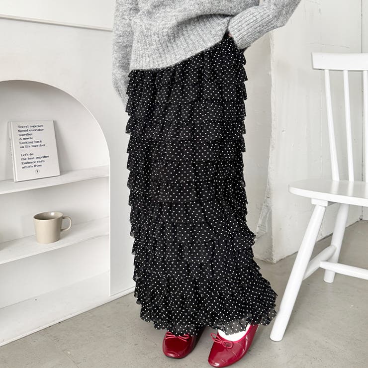 ドットフリフリボリュームロングスカート | Outfitter lab | 詳細画像20 