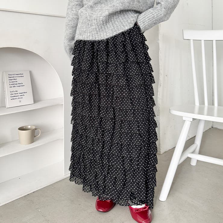ドットフリフリボリュームロングスカート | Outfitter lab | 詳細画像21 