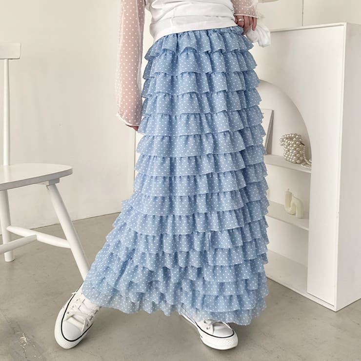 ドットフリフリボリュームロングスカート | Outfitter lab | 詳細画像5 