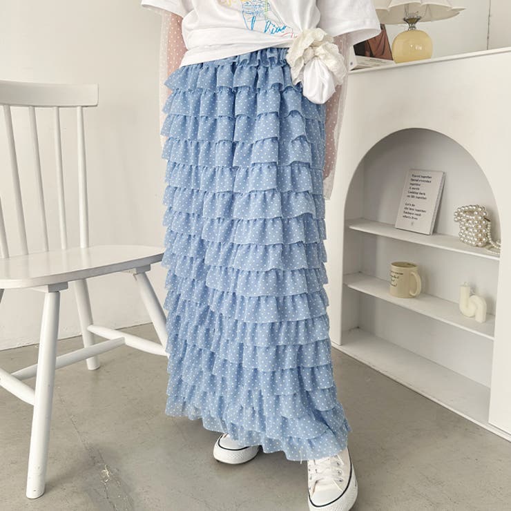 ドットフリフリボリュームロングスカート | Outfitter lab | 詳細画像6 