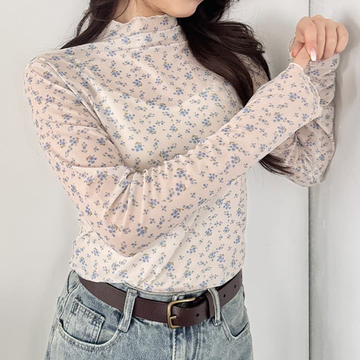 花柄シアーハイネックトップス | Outfitter lab | 詳細画像7 