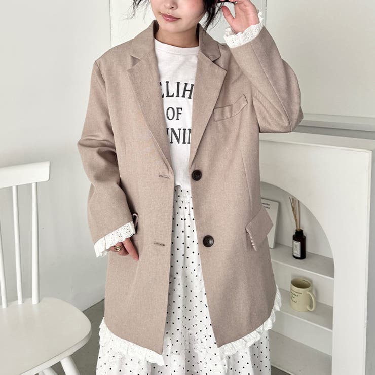 フリルテーラードジャケット | Outfitter lab | 詳細画像10 