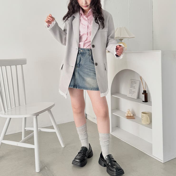 フリルテーラードジャケット | Outfitter lab | 詳細画像9 