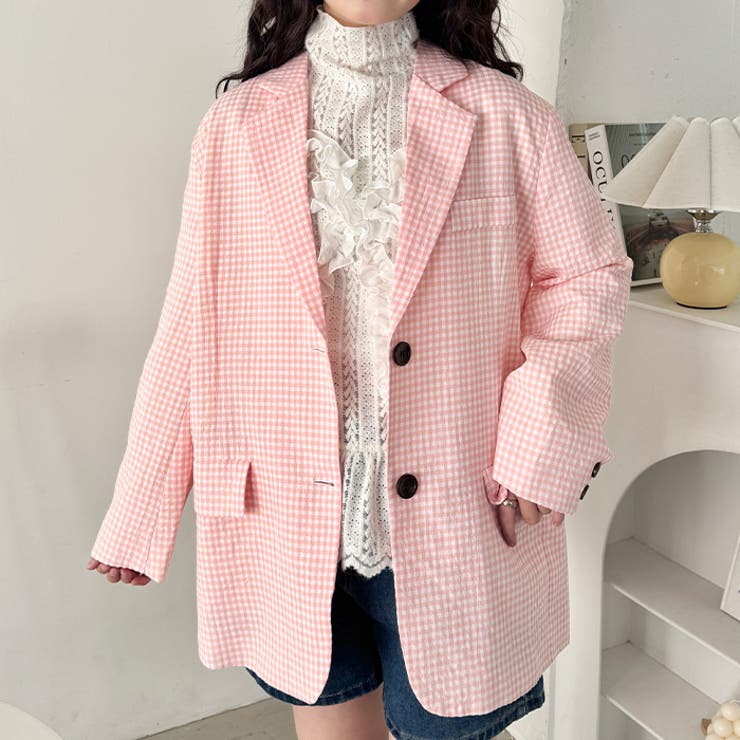 ギンガムチェックテーラードジャケット | Outfitter lab | 詳細画像11 