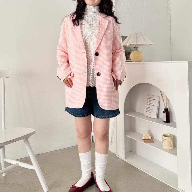 ギンガムチェックテーラードジャケット | Outfitter lab | 詳細画像15 