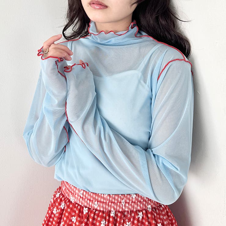 パイピングシアーハイネックトップス | Outfitter lab | 詳細画像13 