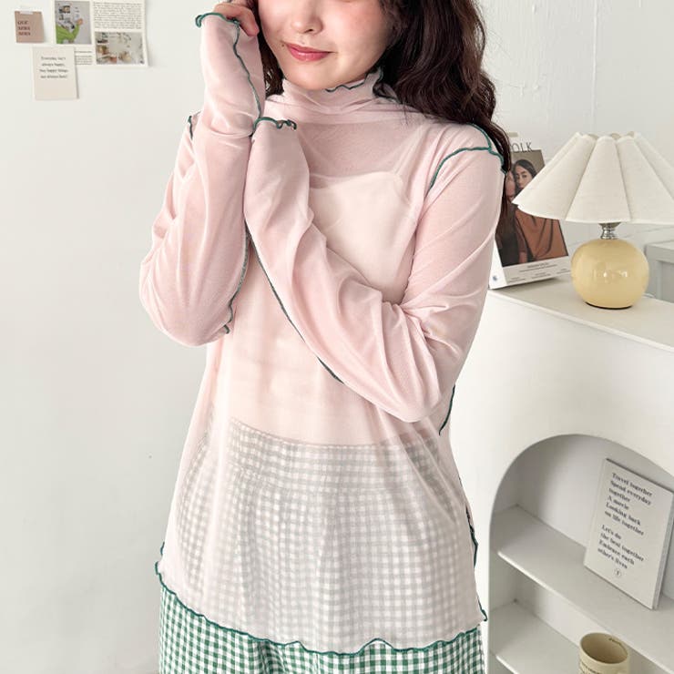 パイピングシアーハイネックトップス | Outfitter lab | 詳細画像17 