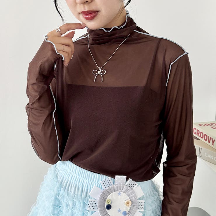 パイピングシアーハイネックトップス | Outfitter lab | 詳細画像23 
