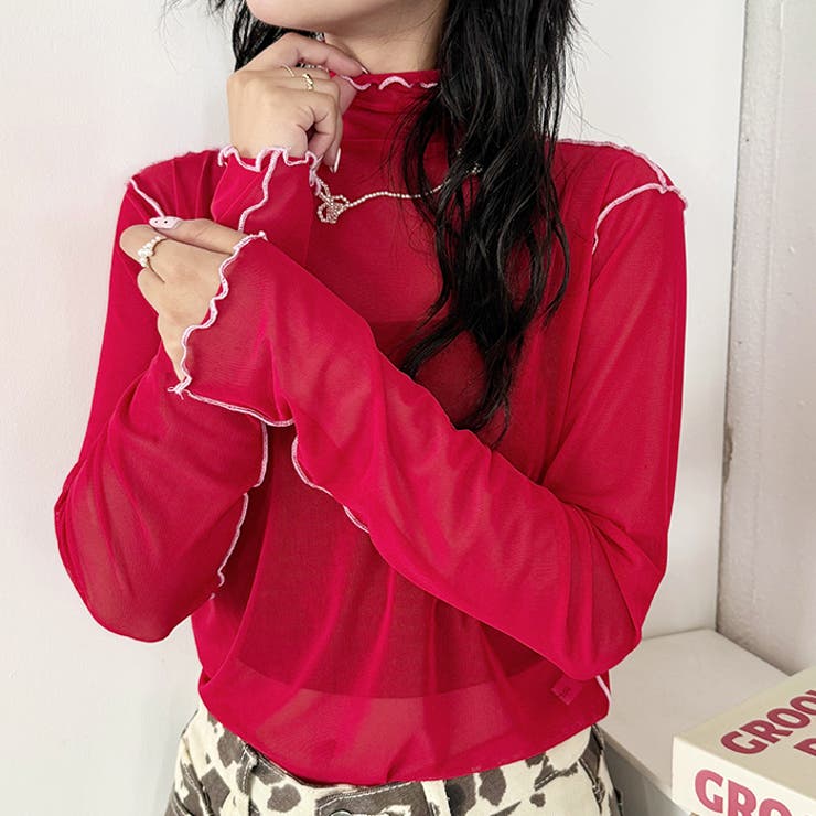 パイピングシアーハイネックトップス | Outfitter lab | 詳細画像33 