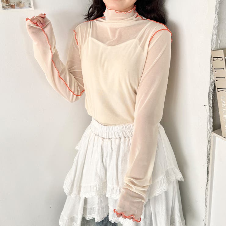 パイピングシアーハイネックトップス | Outfitter lab | 詳細画像7 