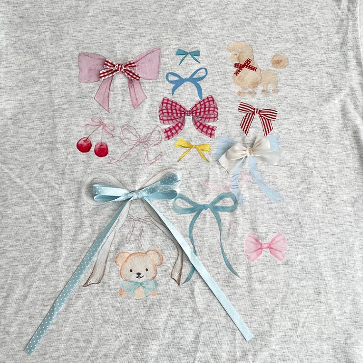 ファンシーリボンプリント半袖Tシャツ | Outfitter lab | 詳細画像16 