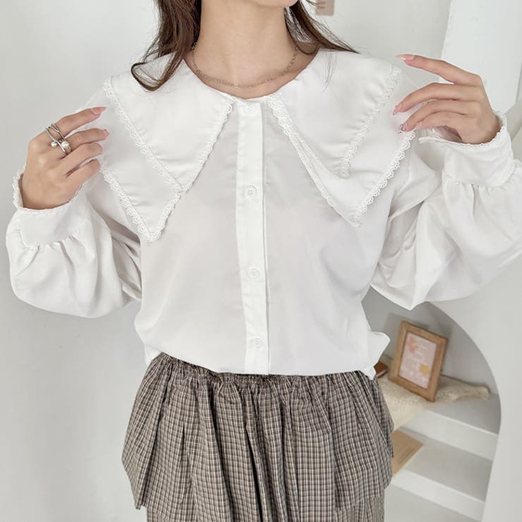 プリュムレースカラーブラウス | Outfitter lab | 詳細画像6 