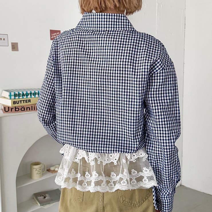 レースヘムチェックシャツ | Outfitter lab | 詳細画像7 