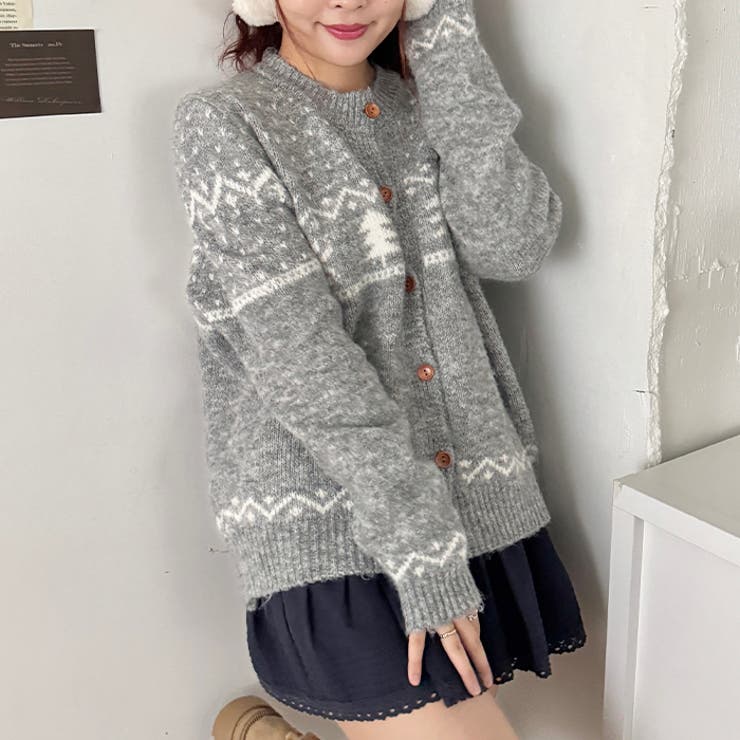 スノーフォレストニットカーディガン | Outfitter lab | 詳細画像12 
