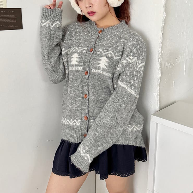 スノーフォレストニットカーディガン | Outfitter lab | 詳細画像13 