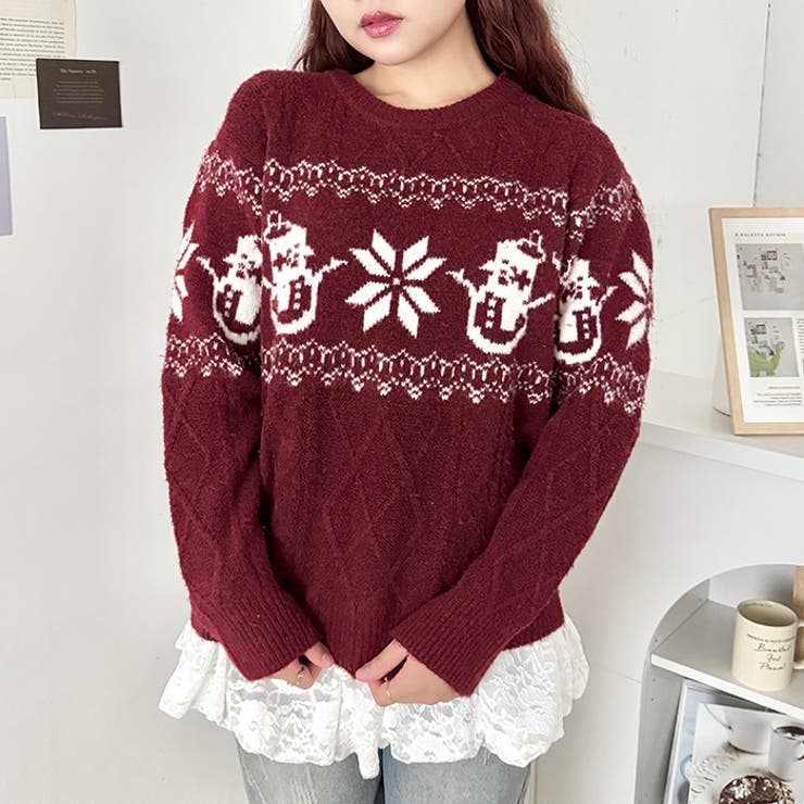 スノージャガードケーブルニットトップス | Outfitter lab | 詳細画像15 